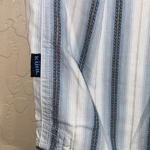 Kuhl striped short sleeve button front shirt - Picture 9 of 10